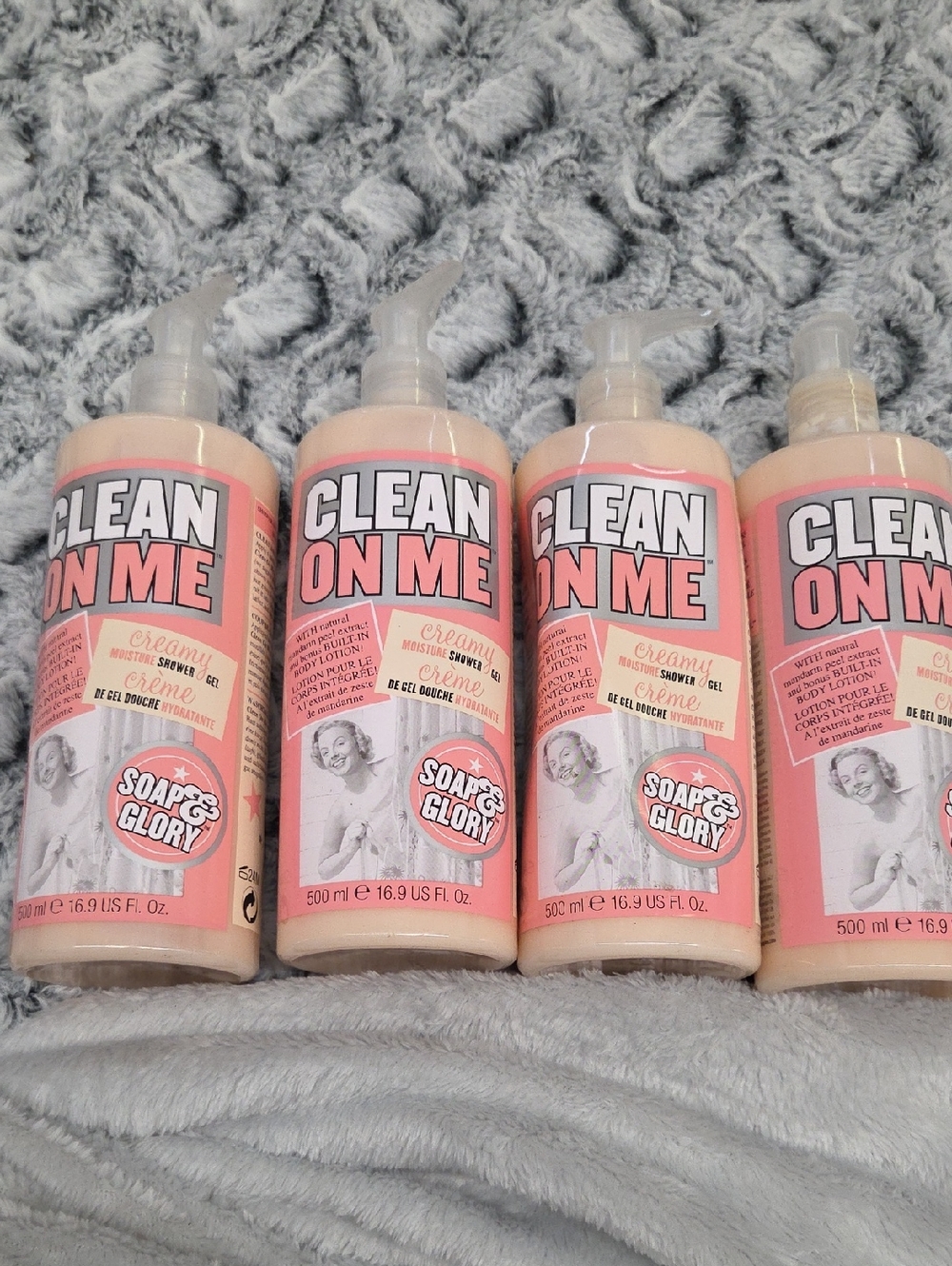 🔥4 Bundle Soap & Glory Clean On Me Shower Gel Bottles